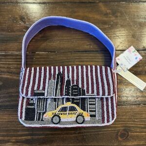 Beaded NYC Taxi Statement Bag | Y2K Art
Handbag